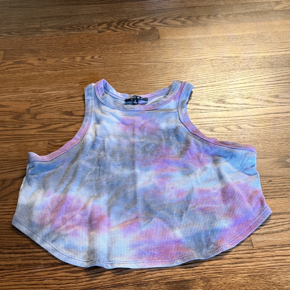 Fore Tie-Dye Sleeveless Crop Top Size Small